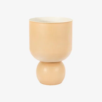 Dunelm Buckley Metal Plant Pot Pebble