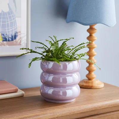 Dunelm Ribbed Ceramic Planter