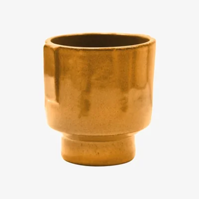 Dunelm Aries Glazed Handles Planter Rust