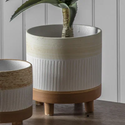 Dunelm Eastling Pot White Natural Large White