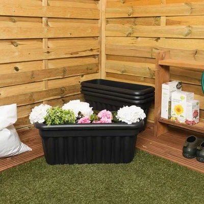 Dunelm Vista Pack of 2 Rectangular Trough Plant Pots