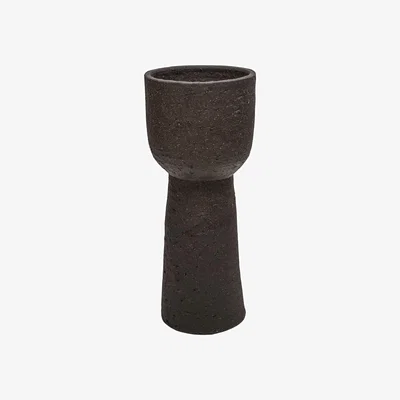 Dunelm Nico Tall Rustic Plant Pot Mocha