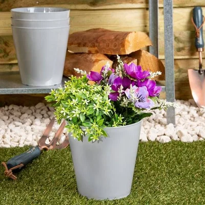 Dunelm Studio Pack of 4 Round Plant Pot Covers