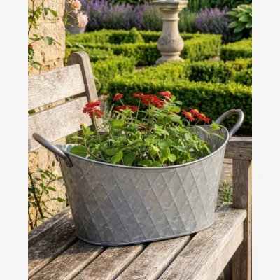 Dibor Vintage Washtub Garden Planter