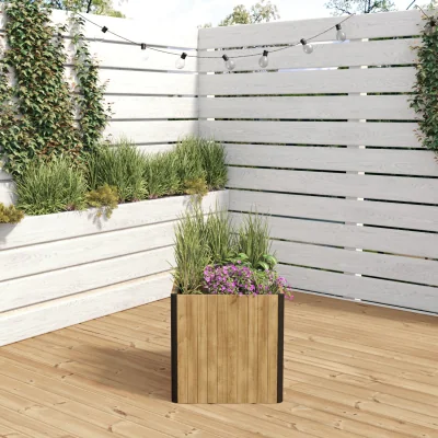 Furniture123 Como Square Wooden Garden Planter -Como