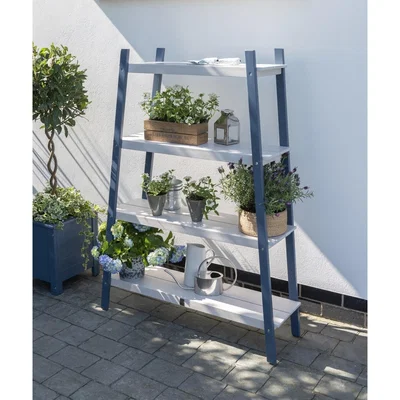 Furniture123 Galaxy Garden Plant Shelf in Grey and Blue