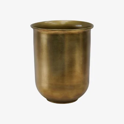 Furniture123 Ivyline Large Antique Brass Outdoor Metal Planter Hampton