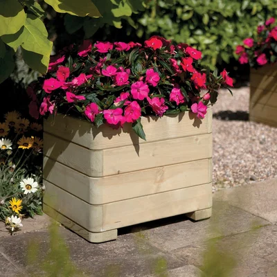 Furniture123 Square Wooden Garden Planter - Rowlinson Marberry
