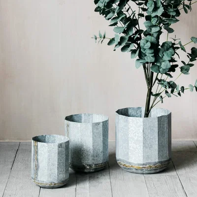 Graham & Green Set of Three Fenix Geometric Planters