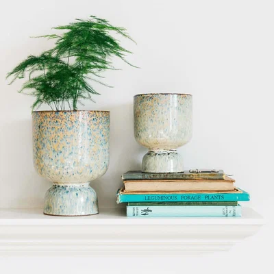 Graham & Green Large Speckled Plant Pot