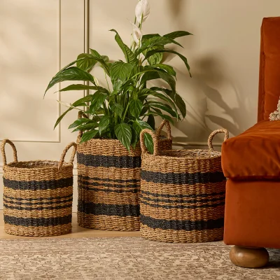 Gardenesque Sita Woven | Indoor Basket Planter