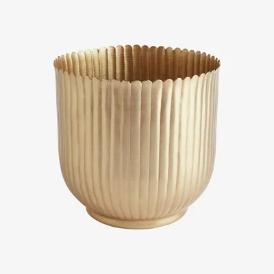 Habitat Habitat Scalloped Edge Planter Pot-Gold