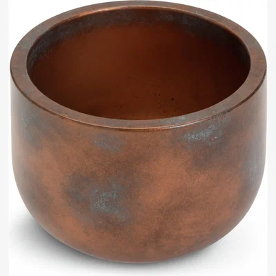 Habitat Habitat Aged Round Copper Ceramic Planter
