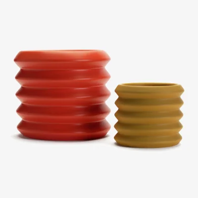 Habitat Habitat Decorative Ceramic Large Planter Set Orange & Yellow