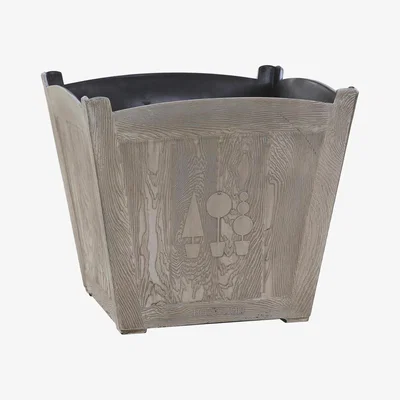 Habitat Terrastyle 36cm Plastic Square Brown Boxwood Pot