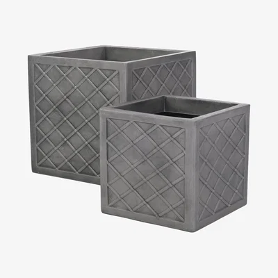 Habitat Sankey Square Lazio Planters - Set of 2
