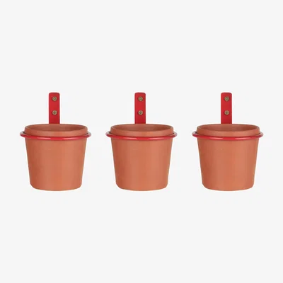 Habitat Garden by Sainsbury's Wall Pot Planter with Bracket-Set of 3