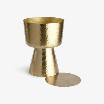 Habitat Habitat Metal Hammered Large Planter - Gold