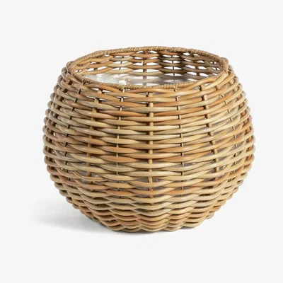 Habitat Habitat Round Rattan Planter - Natural