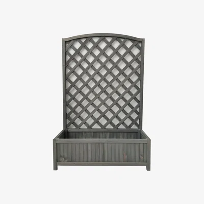 Habitat Large Lattice Wooden Planter - Grey