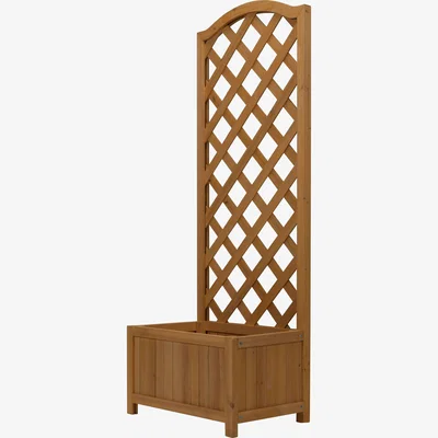 Habitat Lattice Wooden Straight Planter