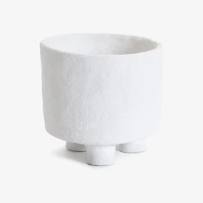 Habitat Habitat Recycled Cotton Mache Planter - White