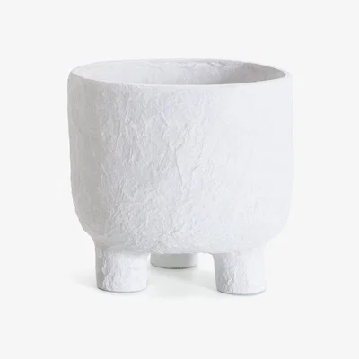 Habitat Habitat Small Cotton Mache Pot - White