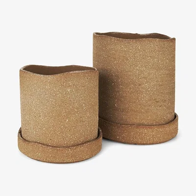 Heal's ferm LIVING Uneru Plant Pot Brown 13cm