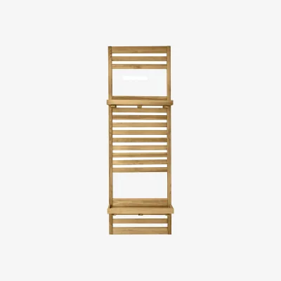 Homebase Forest Garden Slatted Wooden Wall Planter with 2 Shelves