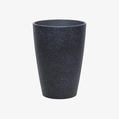 Homebase Sierra Tall Plant Pot - Black - 31cm