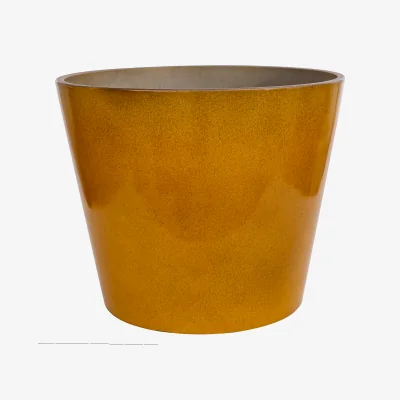 Homebase Glazed Finish Planter Mustard 40cm
