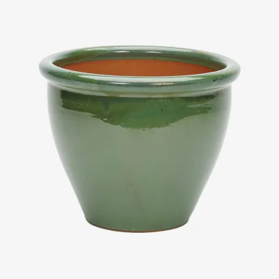 Homebase Glazed Rim Malay Planter 29cm