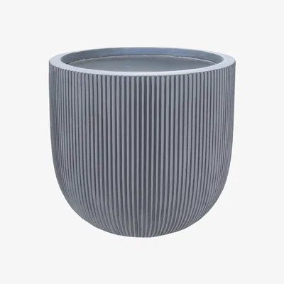 Homebase Ream Egg Plant Pot - Grey - 31cm