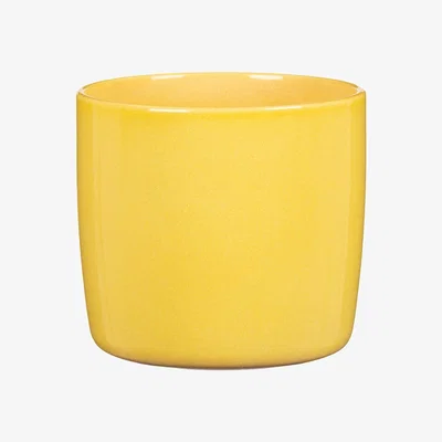 Homebase Yellow Solare Plant Pot - 13cm