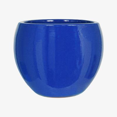 Homebase Chiswick Moon Plant Pot - Blue - 25cm