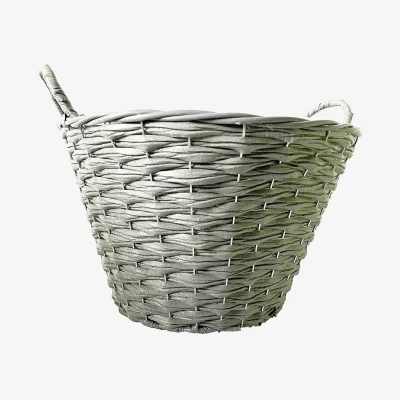 Homebase Faux Rattan Round Garden Planter 40cm