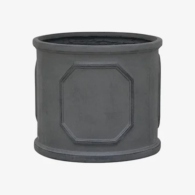 Homebase Mayfair Lead Cylinder Plant Pot - 38cm