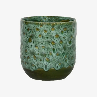 Homebase House Beautiful Emerald Glaze Planter 16cm