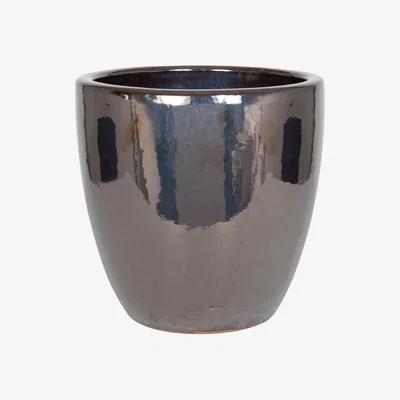 Homebase Chiswick Egg Plant Pot - Mirror - 20cm