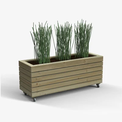 Homebase Linear Planter - Long with Wheels (Home Delivery)