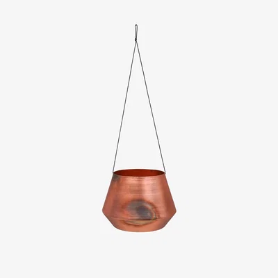 Homebase Ivyline Soho Aged Copper Indoor Hanging Planter - 21cm