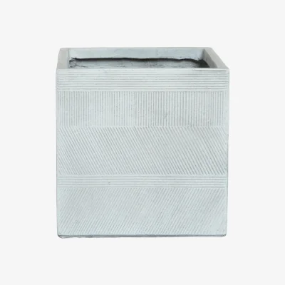 Homebase Liam Square Fibre Clay Outdoor Planter Medium