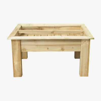 Homebase Forest Garden Wooden Raised Grow Bag Tray Planter