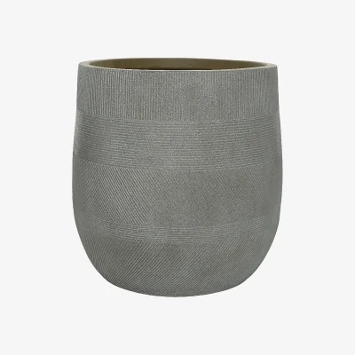 Homebase Liam Round Stripe Planter - Large