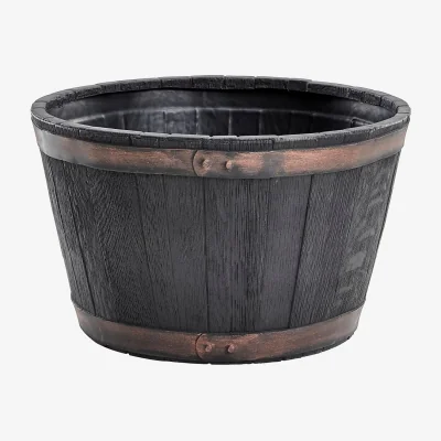 Homebase Oakwood Effect Plastic Planter - 60cm
