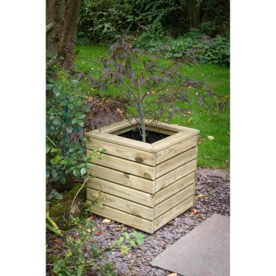 Homebase Forest Garden Wooden Linear Square Planter