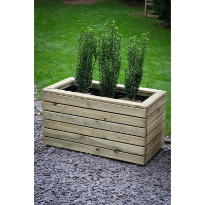 Homebase Forest Garden Wooden Linear Double Planter
