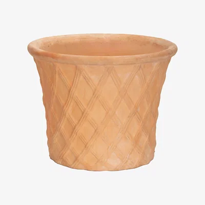 Homebase Terracotta Lattice Cone Plant Pot - 40cm