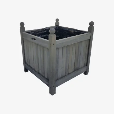 Homebase Homebase Large Wooden Planter Grey