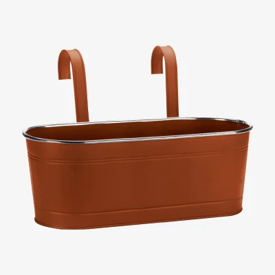 Homebase 15in Fence & Balcony Planter - Terracotta